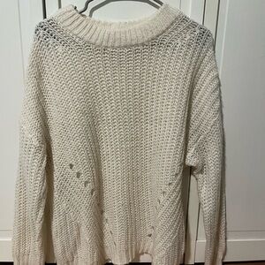 American Eagle Outfitters White Cowl Neck Sweater